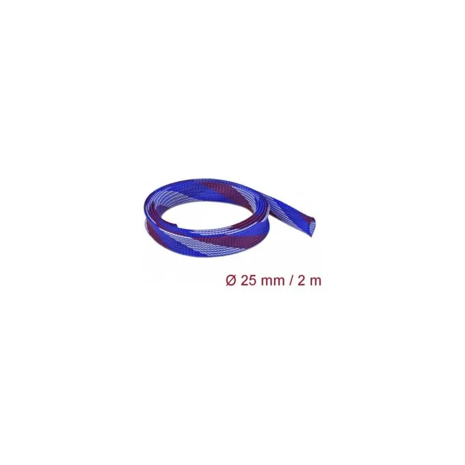 Geflechtschlauch dehnbar 2 m x 25 mm blau-rot-weiß — image 3