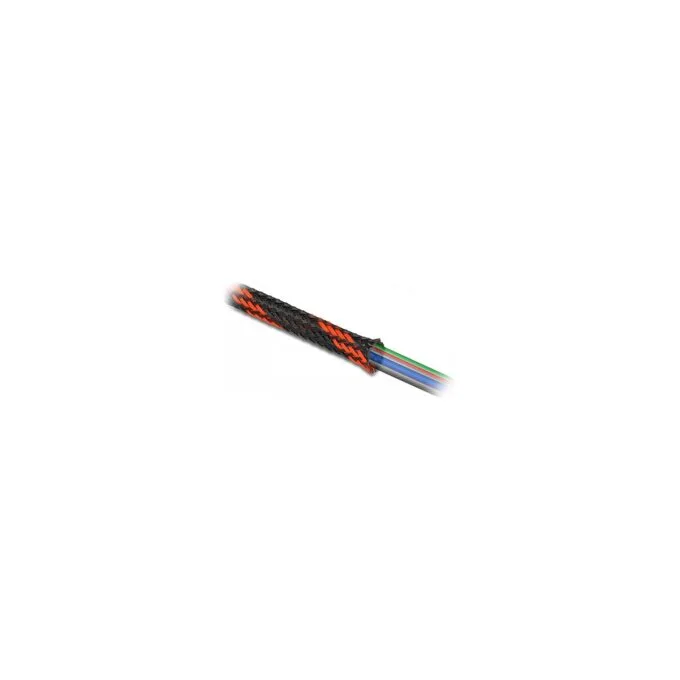 Geflechtschlauch dehnbar 2 m x 38 mm schwarz-rot — image 3