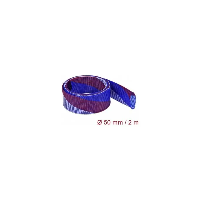 Geflechtschlauch dehnbar 2 m x 50 mm blau-rot-weiß — image 1