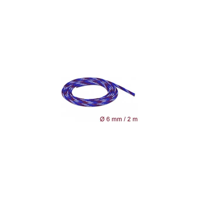 Geflechtschlauch dehnbar 2 m x 6 mm blau-rot-weiß — image 3