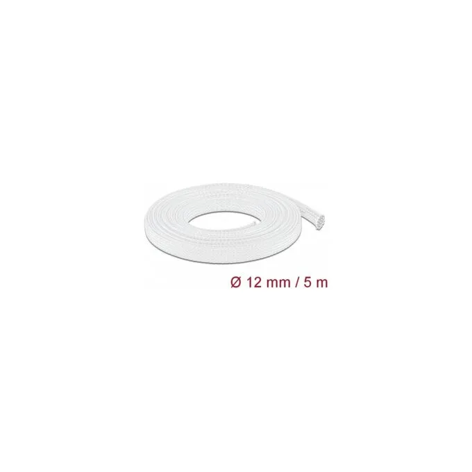 Geflechtschlauch dehnbar 5 m x 12 mm weiß — image 1