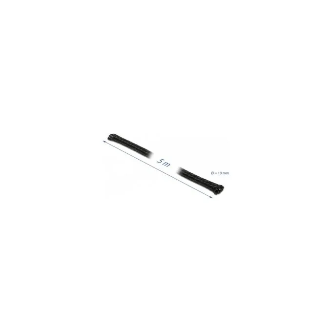 Geflechtschlauch dehnbar 5 m x 19 mm schwarz — image 2