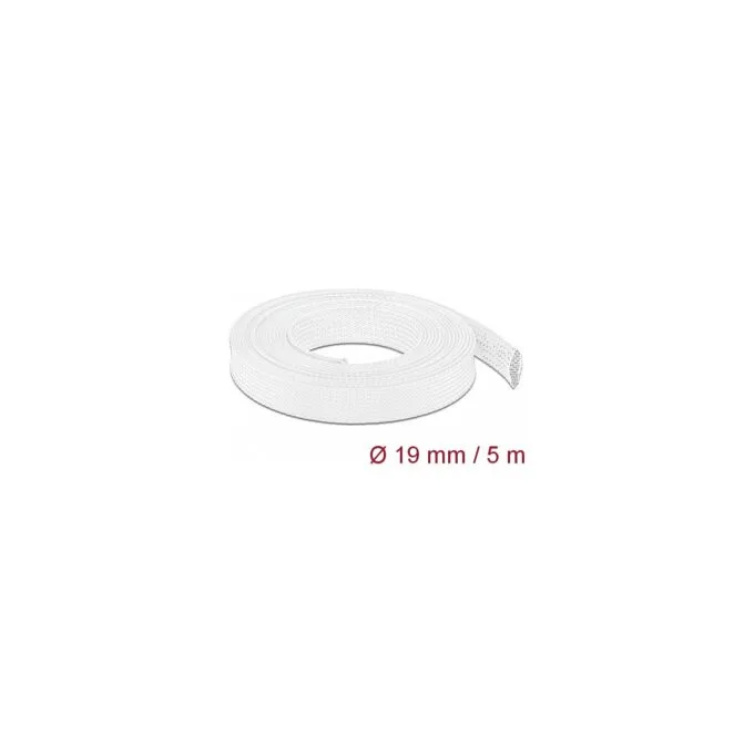 Geflechtschlauch dehnbar 5 m x 19 mm weiß — image 1
