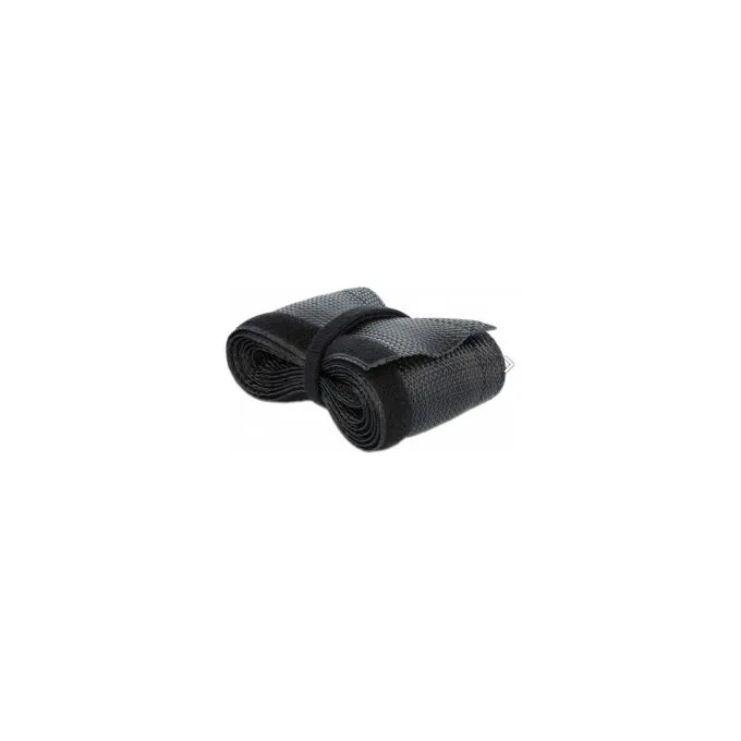 Geflechtschlauch mit Klettverschluss 2 m x 32 mm schwarz — image 1