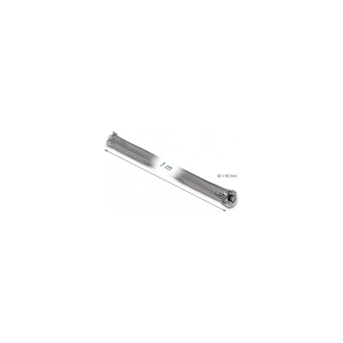 Geflechtschlauch mit Reißverschluss hitzebeständig 1 m x 50 mm grau — image 3