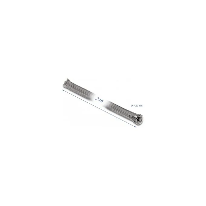 Geflechtschlauch mit Reißverschluss hitzebeständig 2 m x 20 mm grau — image 3