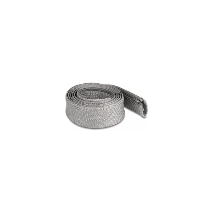 Geflechtschlauch mit Reißverschluss hitzebeständig 2 m x 50 mm grau — image 1