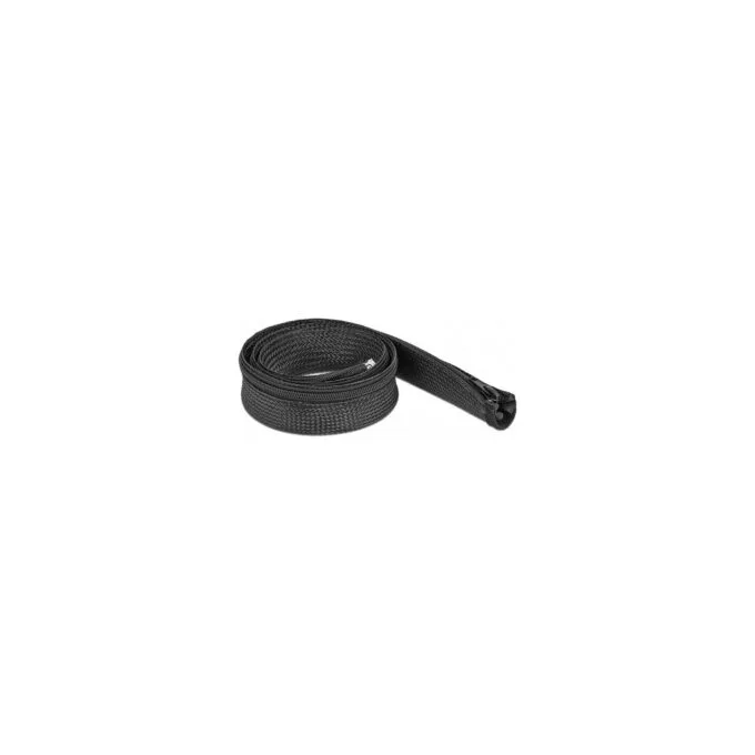 Geflechtschlauch mit Reißverschluss hitzebeständig 1 m x 30 mm schwarz — image 1