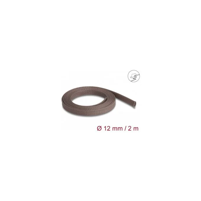 Geflechtschlauch nagerfest dehnbar 2 m x 12 mm braun — image 1