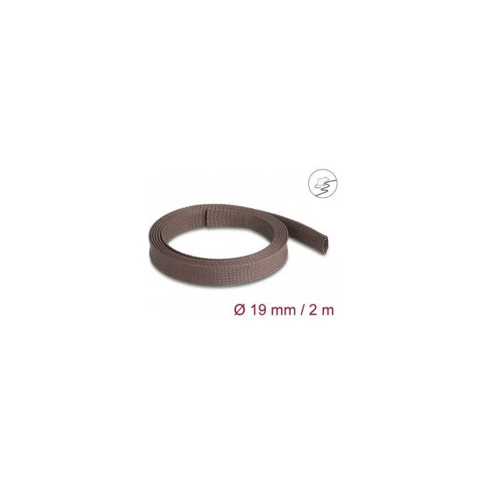 Geflechtschlauch nagerfest dehnbar 2 m x 19 mm braun — image 1