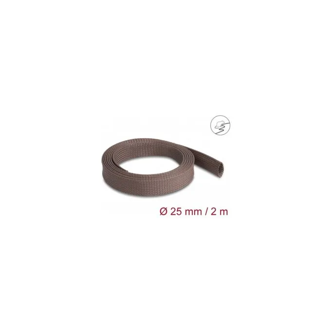 Geflechtschlauch nagerfest dehnbar 2 m x 25 mm braun — image 1