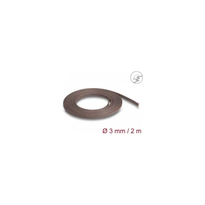 Geflechtschlauch nagerfest dehnbar 2 m x 3 mm braun — image 1