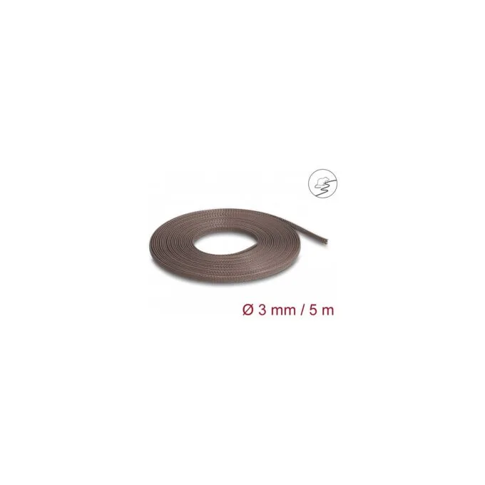 Geflechtschlauch nagerfest dehnbar 5 m x 3 mm braun — image 1