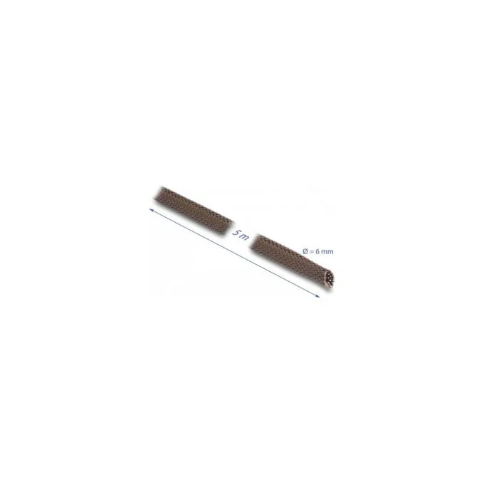 Geflechtschlauch nagerfest dehnbar 5 m x 6 mm braun — image 2