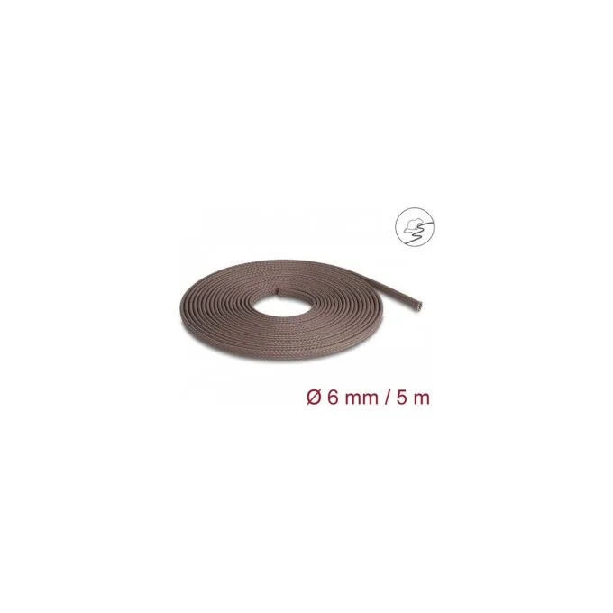Geflechtschlauch nagerfest dehnbar 5 m x 6 mm braun — image 1