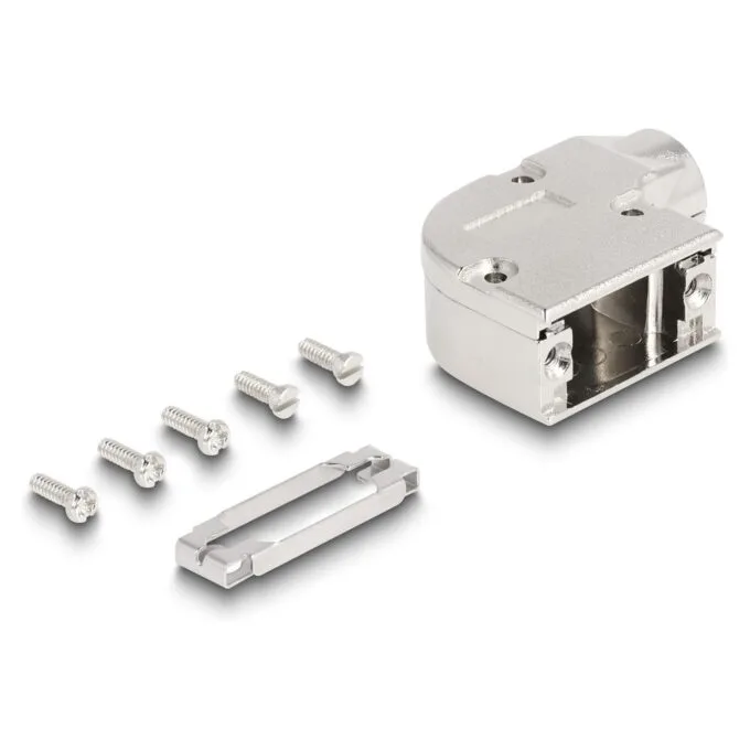 Gehäuse für D-Sub 9 Pin Stecker Buchse mit Metallhalterung 90° gewinkelt Zinklegierung — image 2