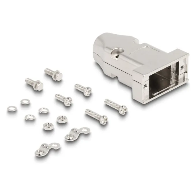 Gehäuse für D-Sub 9 Pin Stecker Buchse mit Zugentlastung Zinklegierung — image 2