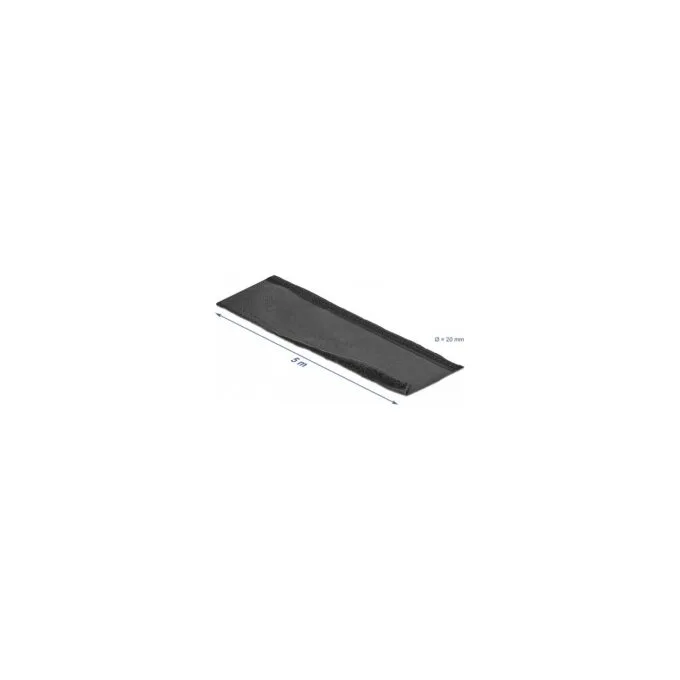Gewebeschlauch mit Klettverschluss hitzebeständig 5 m x 20 mm schwarz — image 4