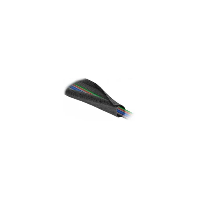 Gewebeschlauch mit Klettverschluss hitzebeständig 5 m x 30 mm schwarz — image 3