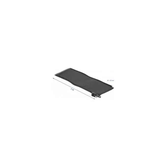 Gewebeschlauch mit Reißverschluss hitzebeständig 1 m x 25 mm schwarz — image 3