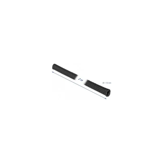 Gewebeschlauch selbstschließend hitzebeständig 2 m x 13 mm schwarz — image 2