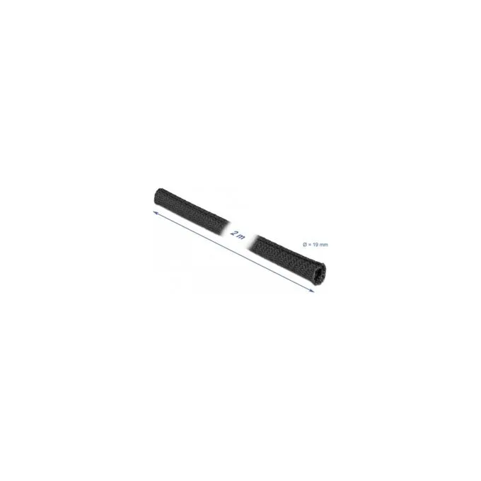 Gewebeschlauch selbstschließend hitzebeständig 2 m x 19 mm schwarz — image 2
