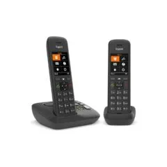 GIGASET C575A Duo schwarz schnurlos analog DECT 2 Mobilteile TFT-Farb-Display Freisprechen Adressbuch fr 200 Eintrge ...