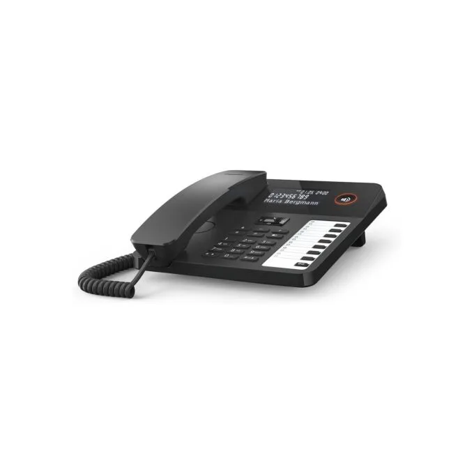 GIGASET DESK 600 schwarz schnurgebundenes Tisch- und Wandtelefon LC-Display 7 Direktwahltasten Telefonbuch Hrgertekom... — image 2
