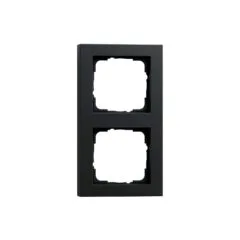 GIRA 021209 Abdeckrahmen 2f Gira E2 Schwarz