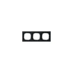 GIRA 021309 Abdeckrahmen 3f Gira E2 Schwarz