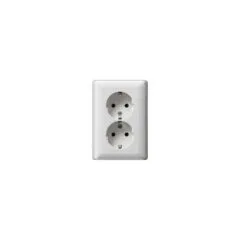 GIRA 078003 Doppel-SCHUKO-Steckdose Standard 55 reinweiß
