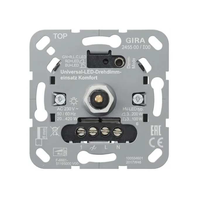 GIRA 245500 Uni-LED-Drehdimmeins. Komfort Einsatz — image 1