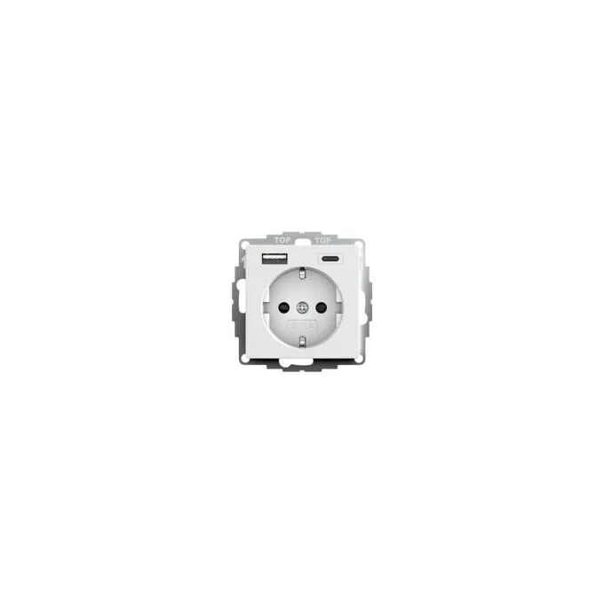 GIRA 245927 SCHUKO USB-Spannungsversorgung 2f System 55 Reinweiß m — image 1