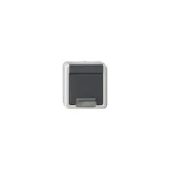 GIRA 441430 SCHUKO-Steckdose AP WD mit Klappd.+SafetyPlus WG AP grau