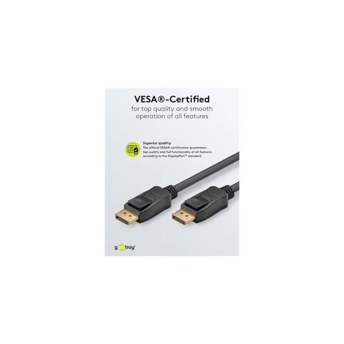 Goobay 1m DisplayPortTM-Kabel 1.4, zertifiziert, 32,4 Gbit s — image 3