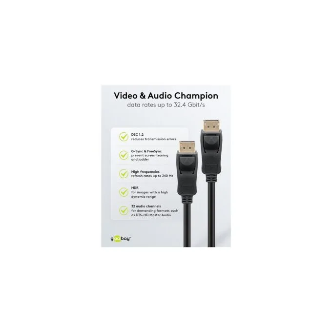 Goobay 1m DisplayPortTM-Kabel 1.4, zertifiziert, 32,4 Gbit s — image 6