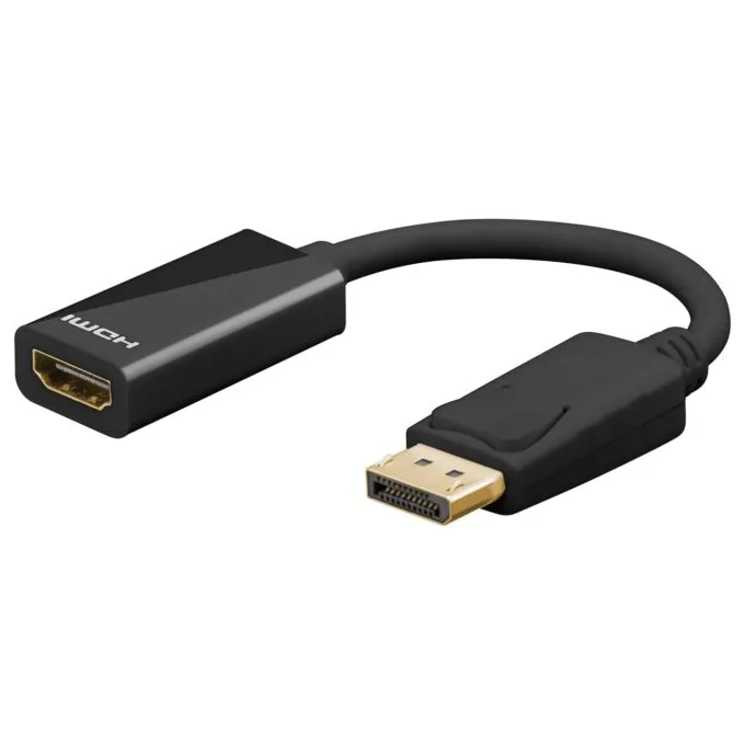 Goobay DisplayPort HDMITM Adapterkabel 1.2 unterstützt 4K 2K HD-Auflösung und 3D-Video — image 1