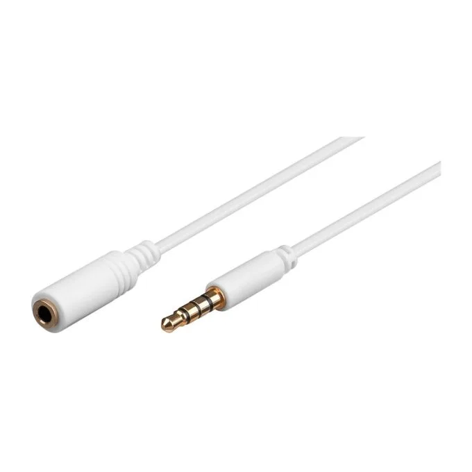 Goobay Kopfhörer & Audio Verlängerungskabel 3.5mm. 1m Weiss — image 1