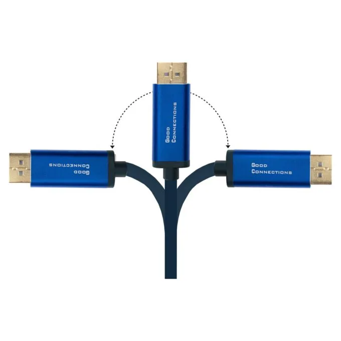 Good Connections Adapterka SmaFLEX USB-C to DP1.2 blue 1.5m — image 5