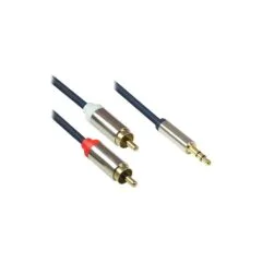 Good Connections Audiokabel 3-pol. 3.5mm-St.-2xRCA St 0,5m