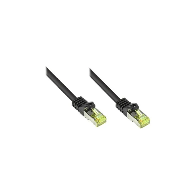 Good Connections Patchkabel m. Cat.7 Rohk. schwarz 0,15m — image 1