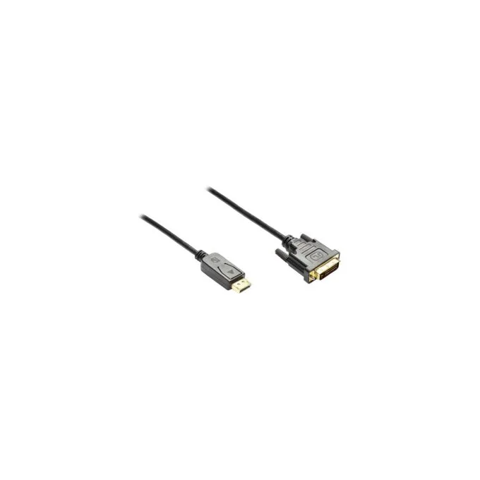 GoodConnections Anschlusskabel DisplayPort an DVI-D 24+1 Stecker. Full HD. vergoldete Kontakte. CU. schwarz. 1.8m. — image 1