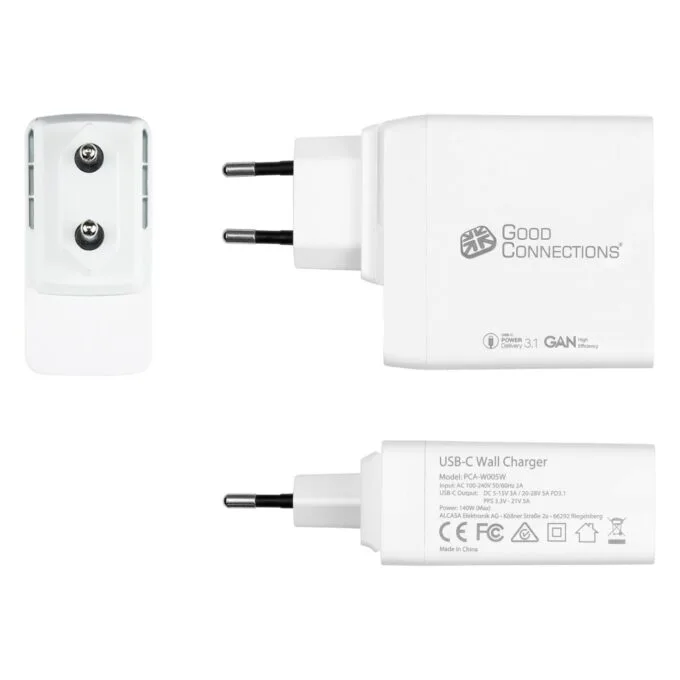 GoodConnections Charger 140W USB-C QC5.0 incl. 1,2m USB-C Cable Weiß — image 3