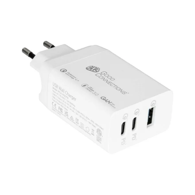 GoodConnections Charger 65W 3-Port 2xUSB-C USB-A QC3.0 Weiß — image 2