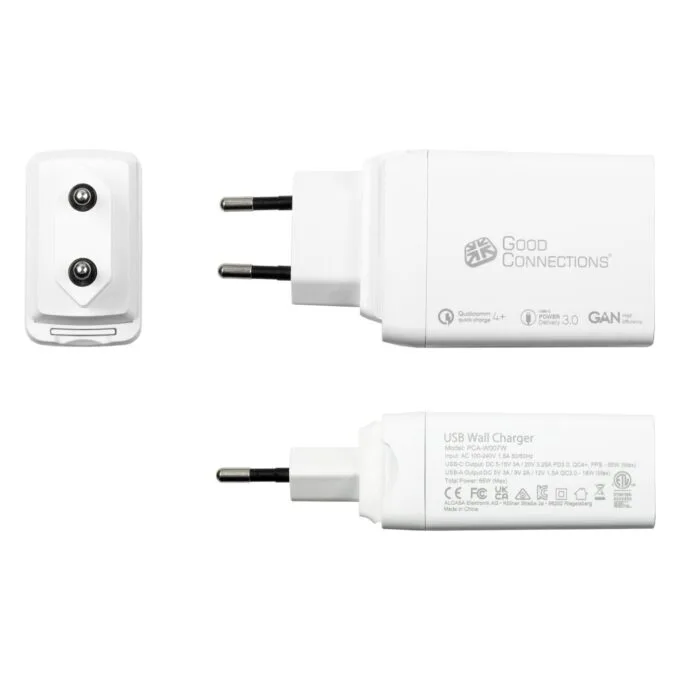 GoodConnections Charger 65W 3-Port 2xUSB-C USB-A QC3.0 Weiß — image 3