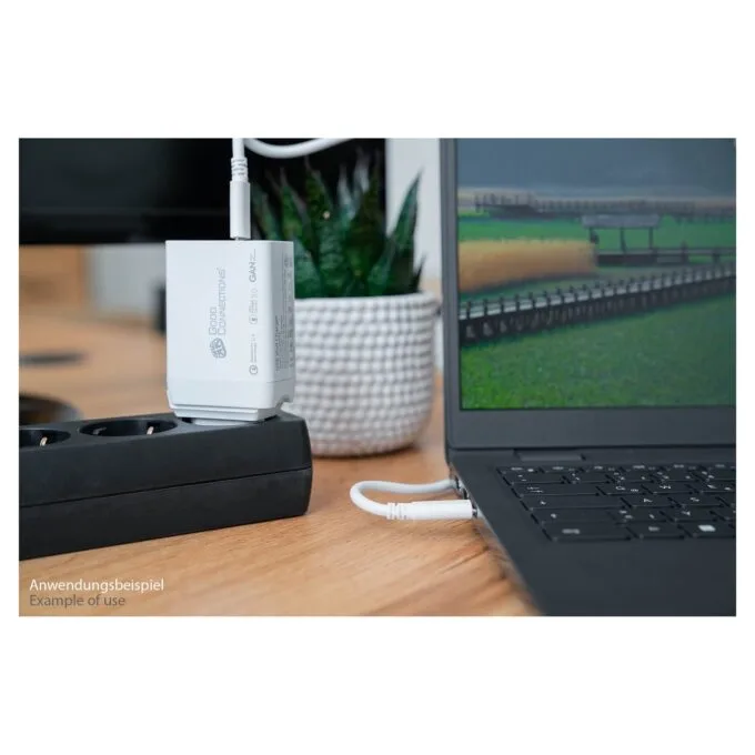 GoodConnections Charger 65W 3-Port 2xUSB-C USB-A QC3.0 Weiß — image 5