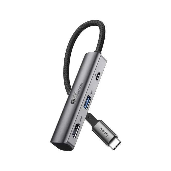 GoodConnections HUB-C002A USB-C HUB 3-Port 1xHDMI 1xUSB-C 1xUSB 3.0 Anthrazit — image 3