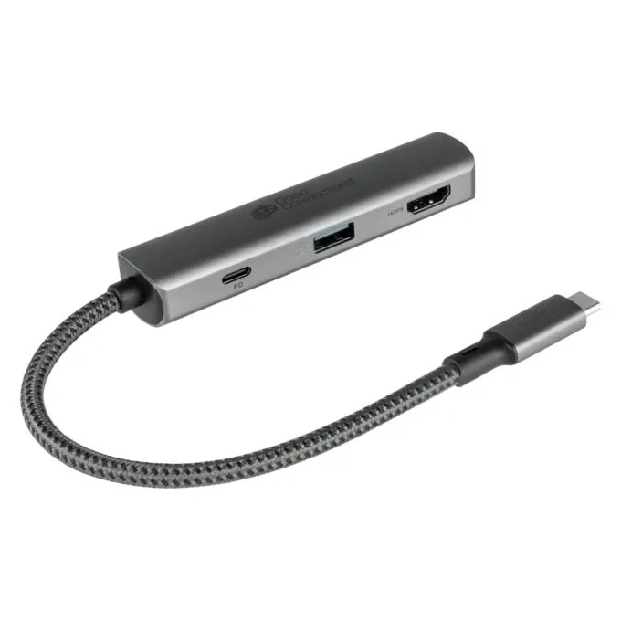 GoodConnections HUB-C002A USB-C HUB 3-Port 1xHDMI 1xUSB-C 1xUSB 3.0 Anthrazit — image 1
