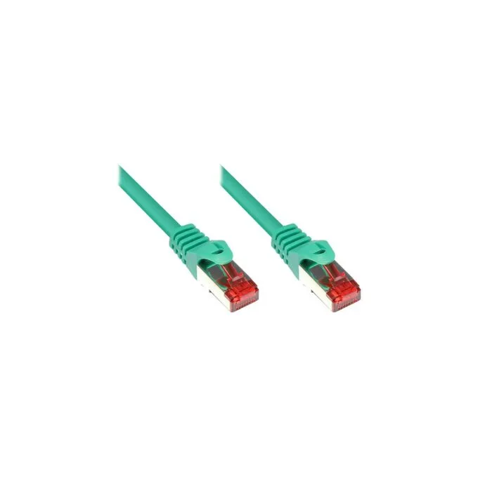GoodConnections Patchkabel mit Rastnasenschutz. Cat. 6. S FTP. PiMF. PVC. 250MHz. grün. 10m. — image 1