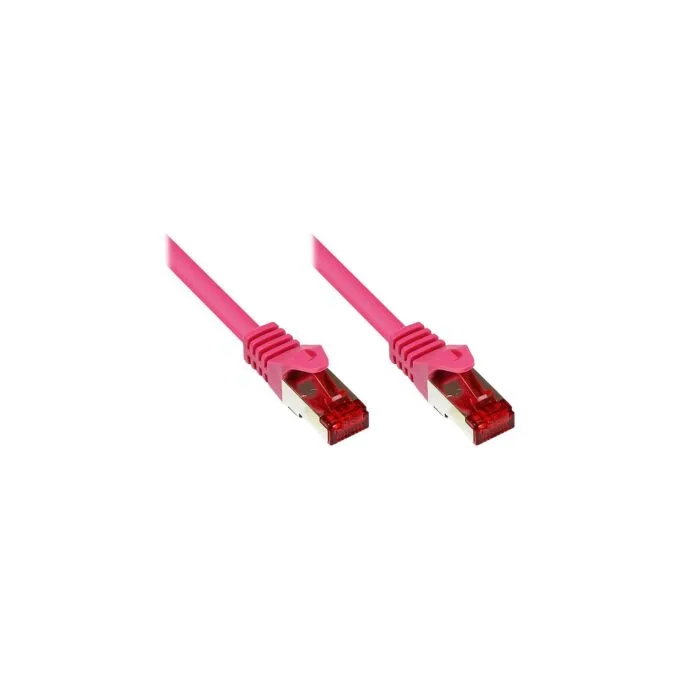 GoodConnections Patchkabel mit Rastnasenschutz. Cat. 6. S FTP. PiMF. PVC. 250MHz. magenta. 1m. — image 1